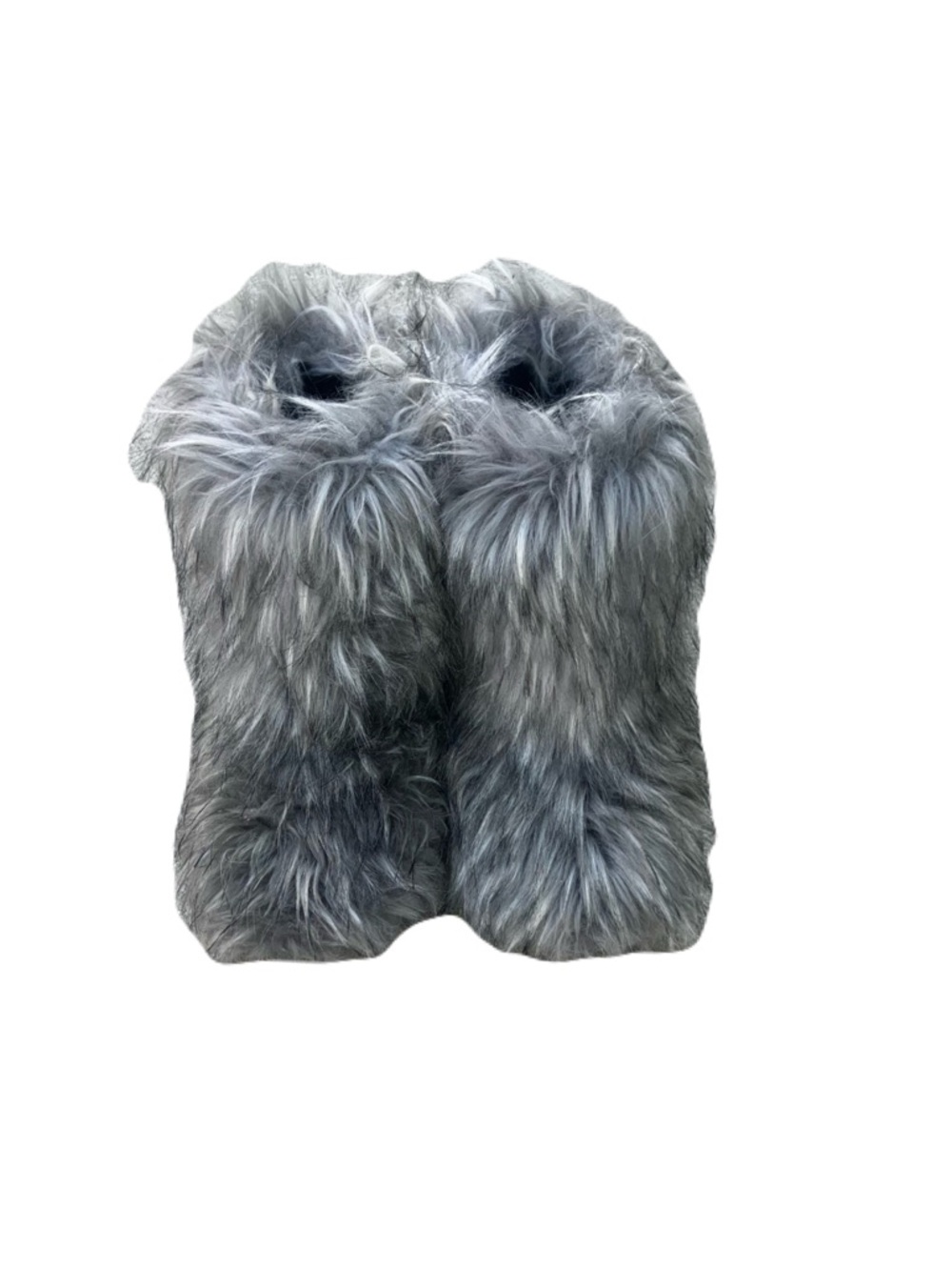 Cozy Faux Fur Grey Boot Slippers